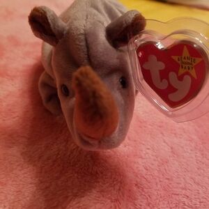 Ty Beanie Babies Original Collection Spike The Rhinoceros Mint Condition